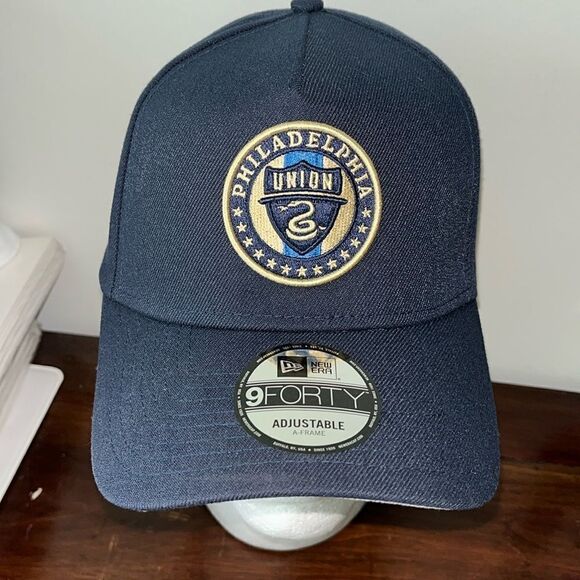 Navy blue Philadelphia Union soccer MLS New Era Polyester Baseball Cap a frame - Picture 1 of 6